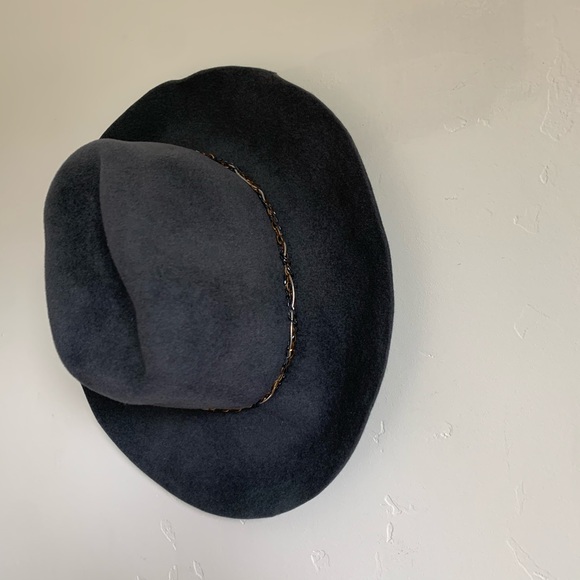 Eugenia Kim Farrah rabbit fur wide brim hat